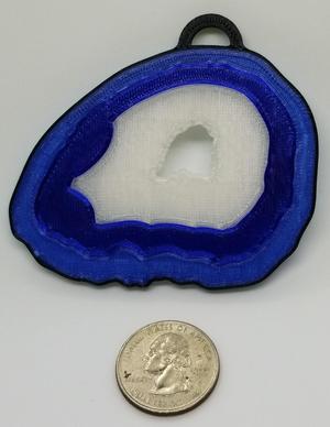 Geode slice ornament 4 - multicolor