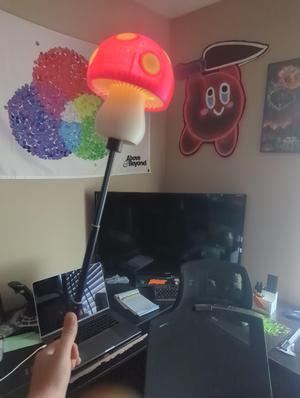 Mushroom Lamp, no hole with threaded removable base