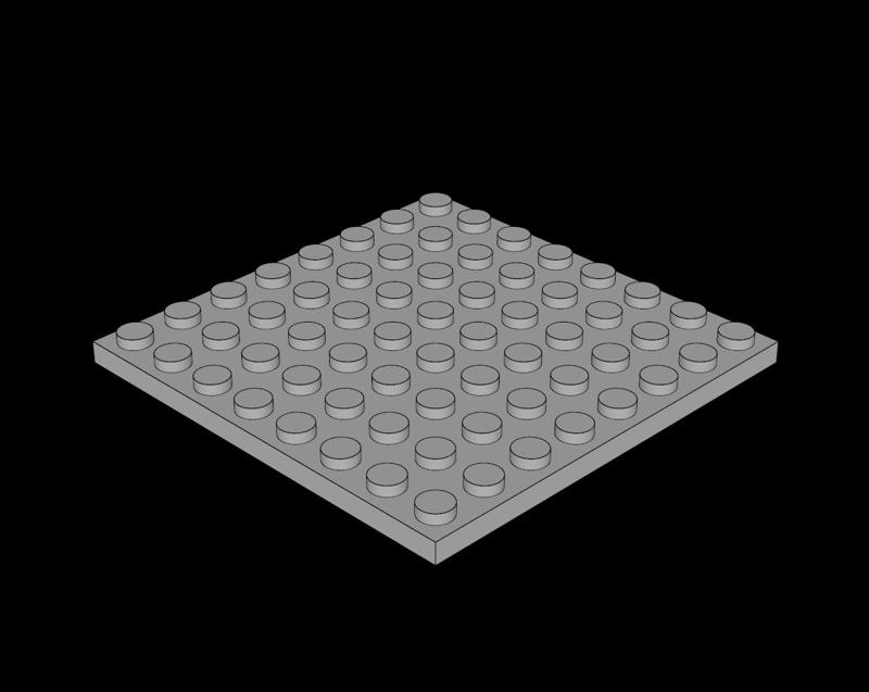 Lego Compatible (41539.dat) Plate  8 x  8