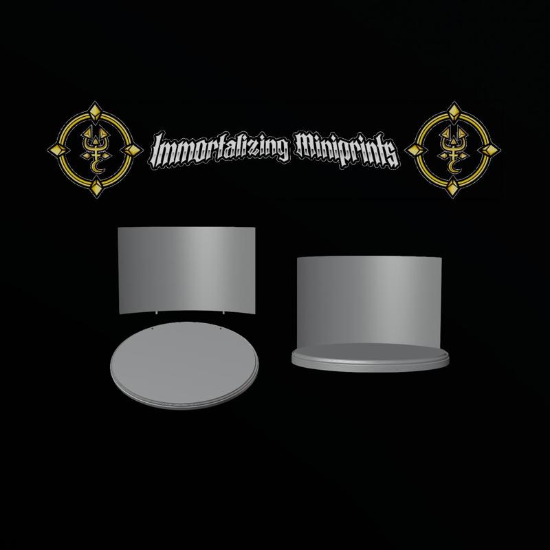 Oval Plinth 170 x 110mm with 100mm Backdrop