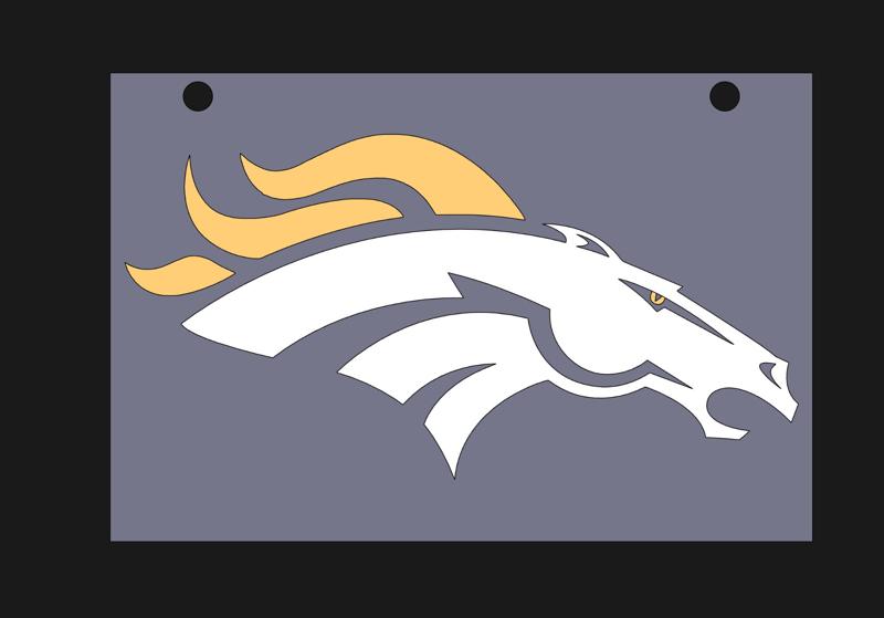 Denver Broncos wall plaque