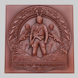 Edge of Tomorrow 3d printer relief medallion obj stl