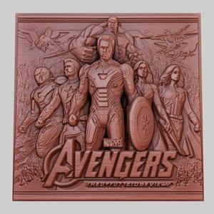 The Avengers 3d printer relief medallion obj stl
