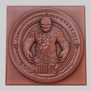 The Thing 3d printer relief medallion obj stl