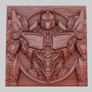 Transformers 3d printer relief medallion obj stl