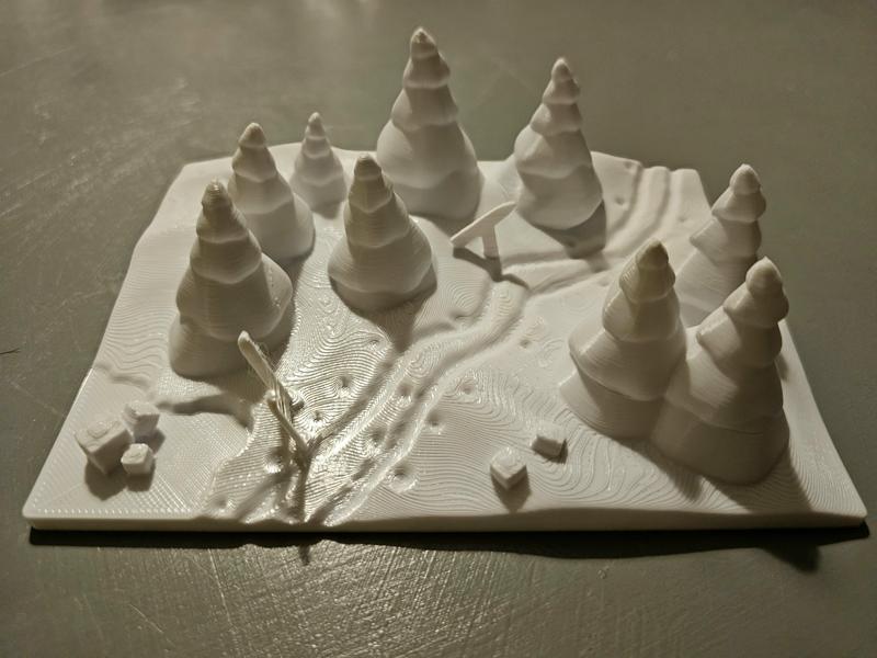 Winter landscape Christmas part 1/4