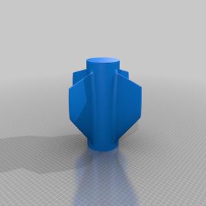 Water rocket fins (can be printed on a 20x20 printer)