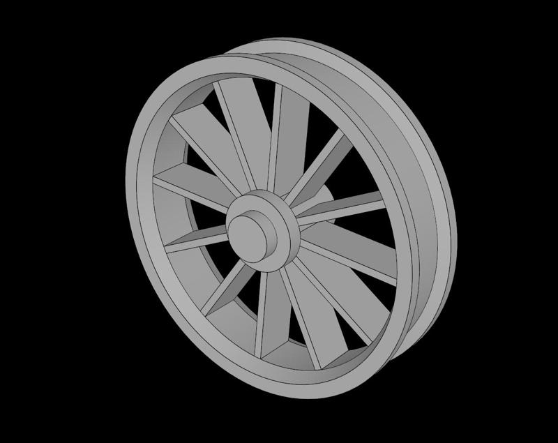 Lego Compatible (u9049.dat) Wheel  8 x 35 with 12 Spokes