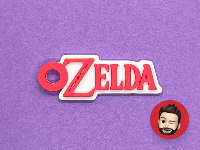 Zelda Classic logo keychain