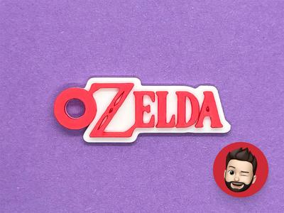 Zelda Classic logo keychain
