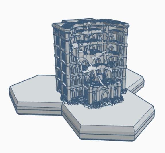 Gothic Ruined Building 56 Hex Map Scale HMSGR056