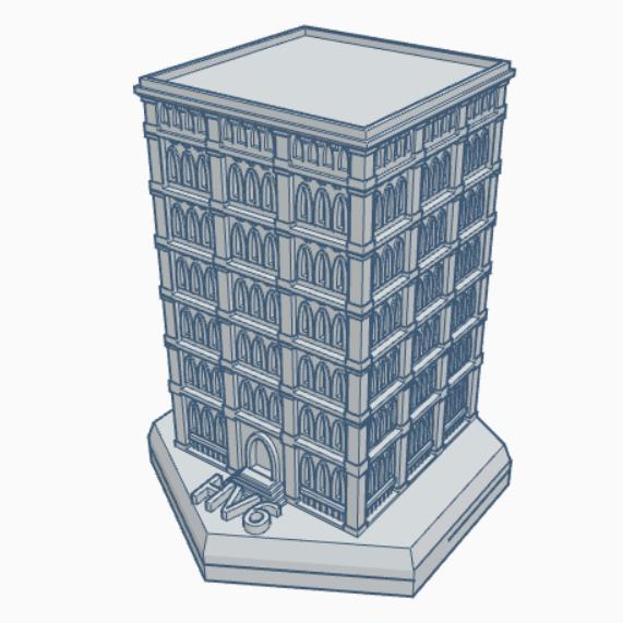 Gothic Building HMSG105 Hex Map Scale