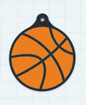Basketball ball keychain