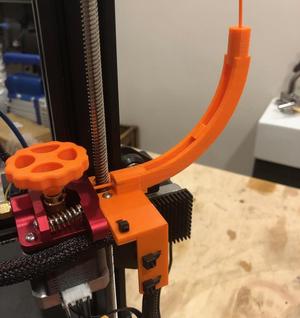 Ender 3 Low Friction Filament Guide with Cable Guide