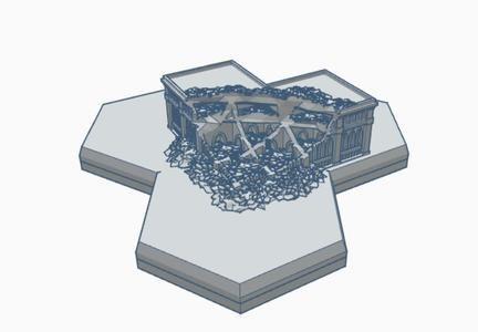 Gothic Ruined Building 76 Hex Map Scale HMSGR076
