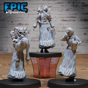 Possessed Nun Set ‧ DnD Miniature ‧ Tabletop Miniatures ‧ Gaming Monster ‧ 3D Model ‧ RPG ‧ DnDminis ‧ STL FILE