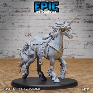 Unicorn Classic Mount ‧ DnD Miniature ‧ Tabletop Miniatures ‧ Gaming Monster ‧ 3D Model ‧ RPG ‧ DnDminis ‧ STL FILE