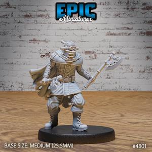 Iron Mind Warrior Axes ‧ DnD Miniature ‧ Tabletop Miniatures ‧ Gaming Monster ‧ 3D Model ‧ RPG ‧ DnDminis ‧ STL FILE