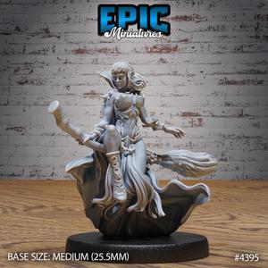 Elf Warlock Female Flying ‧ DnD Miniature ‧ Tabletop Miniatures ‧ Gaming Monster ‧ 3D Model ‧ RPG ‧ DnDminis ‧ STL FILE