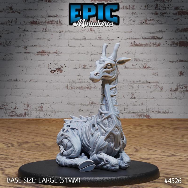 Giraffe Exo Skeleton Lay ‧ DnD Miniature ‧ Tabletop Miniatures ‧ Gaming Monster ‧ 3D Model ‧ RPG ‧ DnDminis ‧ STL FILE