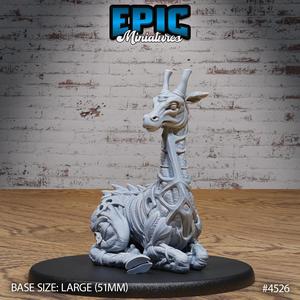 Giraffe Exo Skeleton Lay ‧ DnD Miniature ‧ Tabletop Miniatures ‧ Gaming Monster ‧ 3D Model ‧ RPG ‧ DnDminis ‧ STL FILE