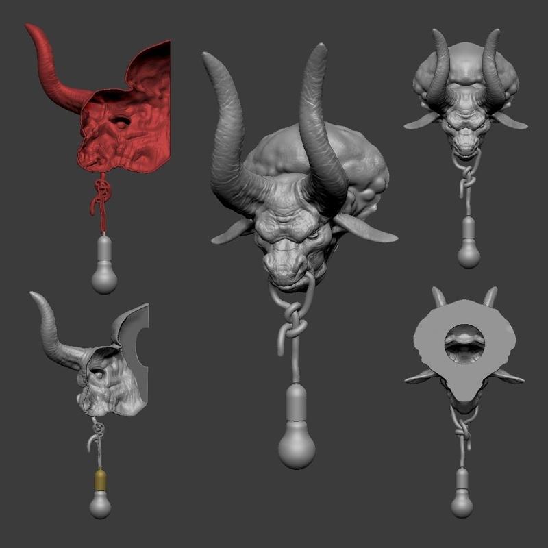 Horned Wall Lamp 🦌💡 | Ready for 3D Printing & Mass Production