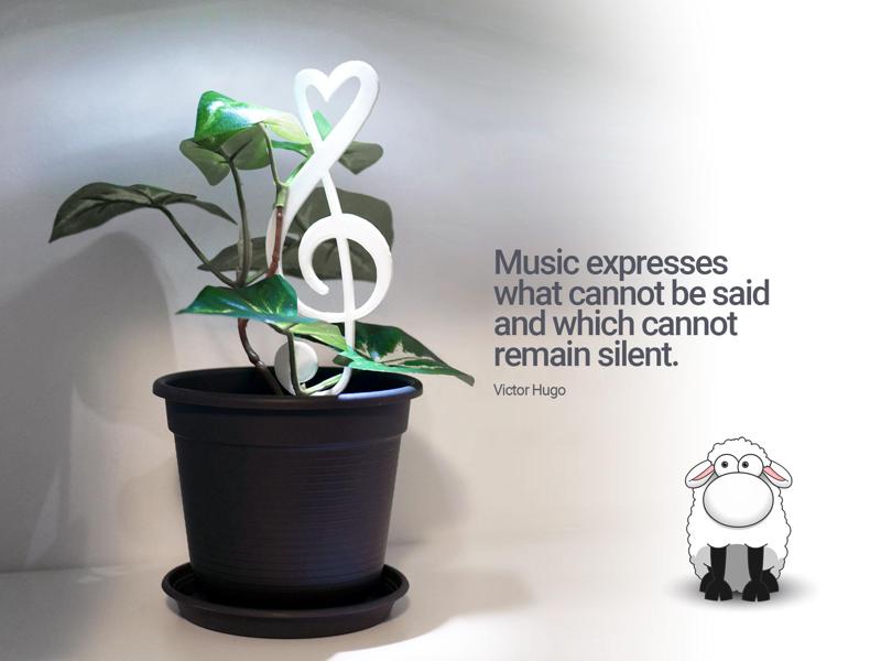 "I love Music" Plant Climber