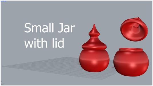 Jar with lid small