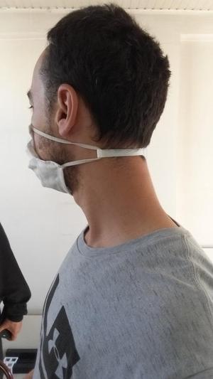 Textile face mask hook 