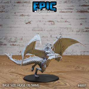 Platinum Dragon Chase ‧ DnD Miniature ‧ Tabletop Miniatures ‧ Gaming Monster ‧ 3D Model ‧ RPG ‧ DnDminis ‧ STL FILE