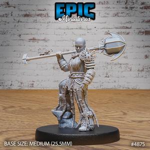 Bald Dwarf Female ‧ DnD Miniature ‧ Tabletop Miniatures ‧ Gaming Monster ‧ 3D Model ‧ RPG ‧ DnDminis ‧ STL FILE