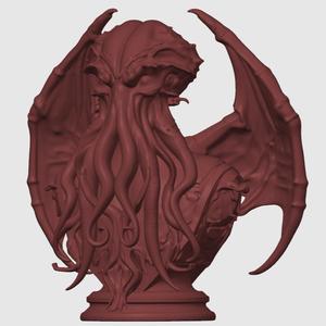 Exquisite Winged God Cthulhu LoveCraft_ Statue Bust