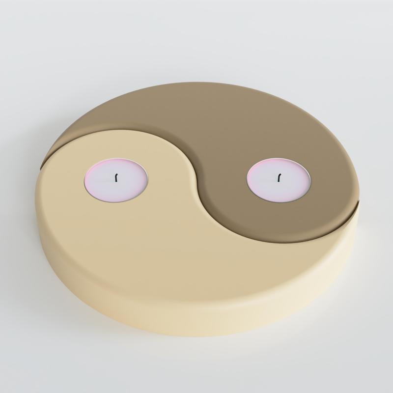 Yin Yang Tea Candle Holder