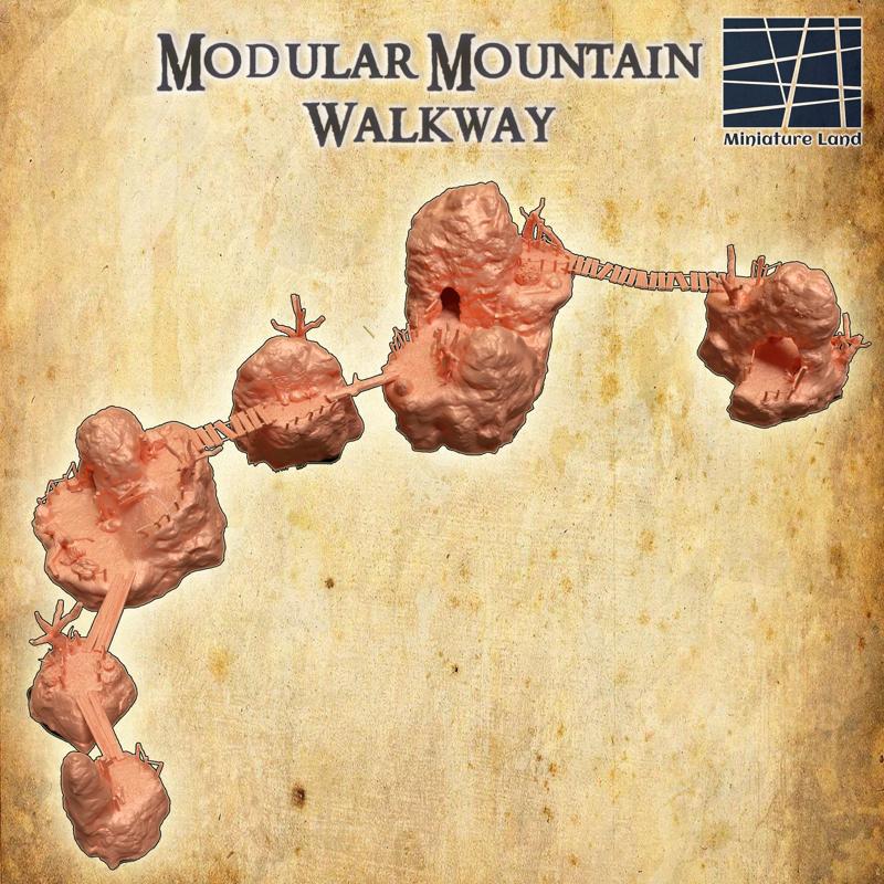 Modular Mountain Walkway - Tabletop Terrain - 28 MM