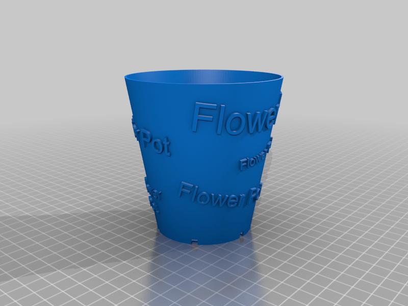 worded Flower pot