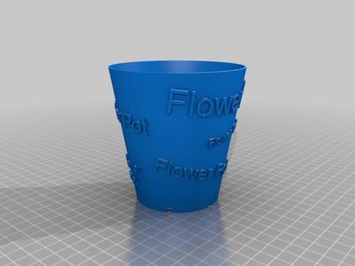 worded Flower pot