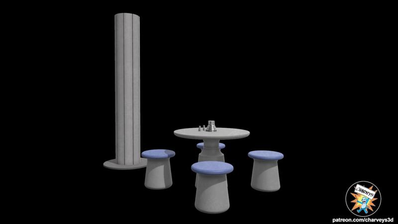 Star Wars Lafete Diner Table and Chairs for 3.75" and 6" figures