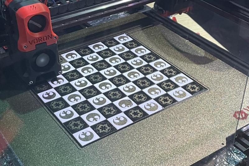 Star Wars Chess Board for MrBaddeleys chess pieces at 50%