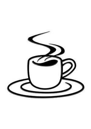 Stencil Coffee cup logo