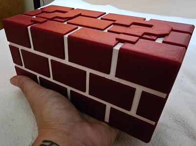 Mario Brick Shelf for Stackable Question Blocks