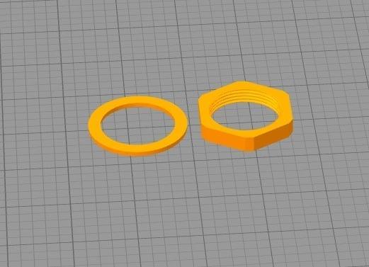 30mm nut with 2mm thick washer