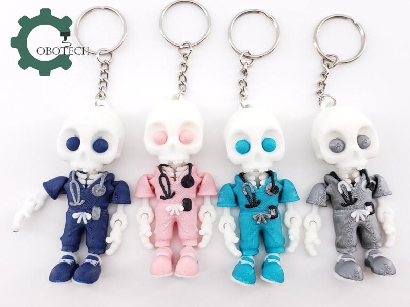 Cobotech Articulated Skelly Nurse Keychain