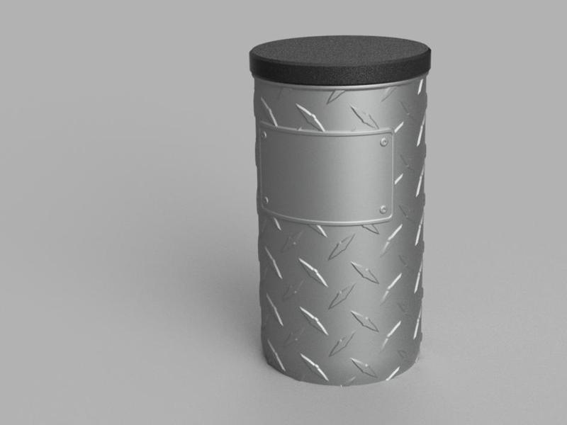 Diamond Plate Storage Pot