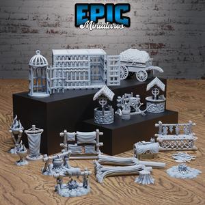 Bandit Camp Scatter ‧ DnD Miniature ‧ Tabletop Miniatures ‧ Gaming Monster ‧ 3D Model ‧ RPG ‧ DnDminis ‧ STL FILE