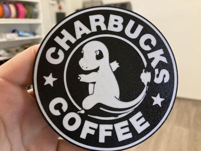 Pokemon Charbucks coffee coaster