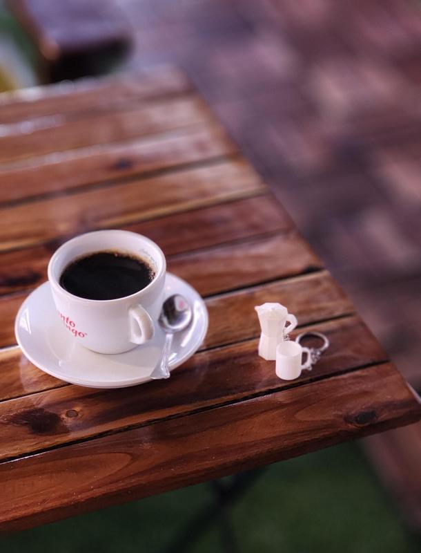 Miniature large coffee cup key chain