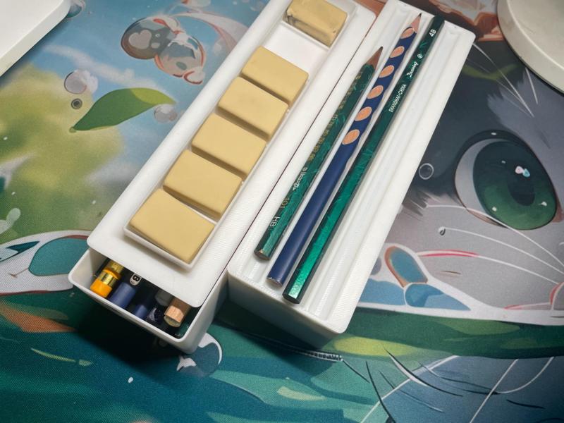 Modular Drawer Organizer for Pencils and Erasers