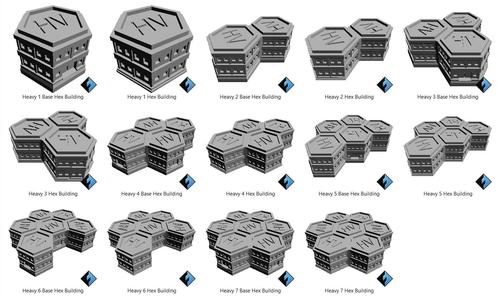 Heavy Construction Factor Stackable Hex Building Set