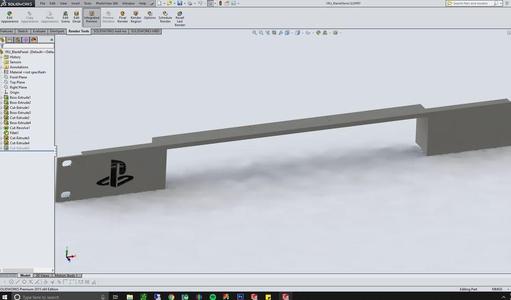 1U PS4 Rack Mount w/ LED Logo