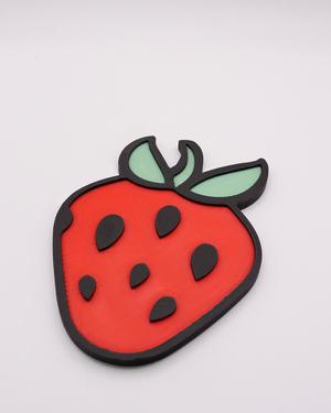 Strawberry COASTER • Cute Summer DRINK ACCESSORY